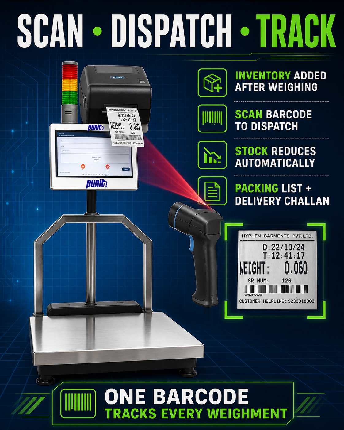 Weighing Scale With Packing List & Delivery Challan in India